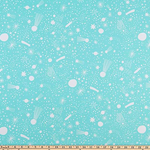 Magical Rainbow Unicorn Star Mint Fabric