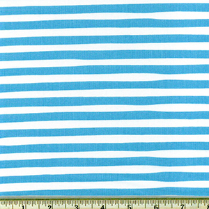 Magical Rainbow Unicorn Stripe Blue Fabric