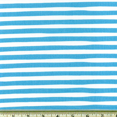 Magical Rainbow Unicorn Stripe Blue Fabric