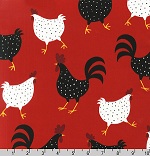 Metro Market Ellen Krans Red Fabric