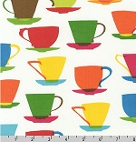 Metro Cafe Coffee Cups Fabric