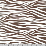Metro Living Zebra Print Brown Fabric