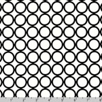 Metro Living Circle Print White Fabric