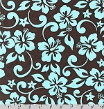 Paradise Pareaus Aqua Fabric