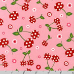 Picnic Party Cherry Petal Pink Fabric