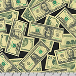 Pleasures and Pastimes Money Fabric