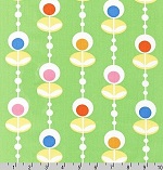 Punchy Pique Floral Green Fabric