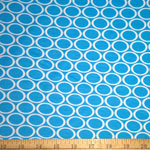 Remix Knit Oval Print Turquoise Blue Fabric
