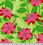 Sparkle All The Way Poinsettia Celebration Fabric