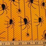 Eerie Alley Spiders Screamin' Yellow Fabric