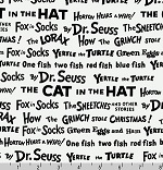Celebrate Seuss! Book Titles Black Fabric