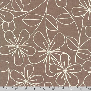 Sevenberry Canvas Cotton Flax Prints Fabric Grey