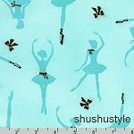 Ballerinas Aqua Fabric