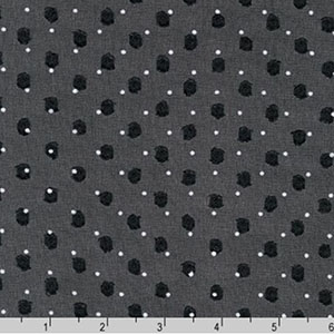 Sunset Studio Chiffon Fabric Poly Clip Dot Black Ivory