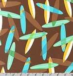Surf Time Surfboards Brown Fabric 