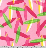 Surf Time Surfboards Pink Fabric 