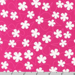 Surf Time Floating Flowers Pink Fabric 