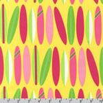Surf Time Pink Surfboards Yellow Fabric 