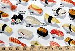 Sushi Bar White Fabric