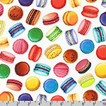 Sweet Tooth French Macaron Fabric White