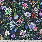 Topia Knit Jersey Print Wildflowers on Navy Blue
