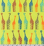 Giraffes Earth Urban Circus Fabric