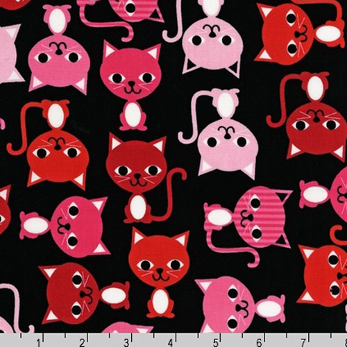 Urban Zoologie Cats Licorice Fabric