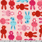 Urban Zoologie Bunnies Blush Pink  Fabric 