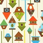 Urban Zoologie Birdhouse Bermuda Fabric