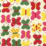 Urban Zoologie Butterfly Bright Fabric
