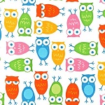 Urban Zoologie Owl White Fabric