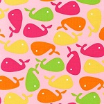 Urban Zoologie Whales Pink Fabric