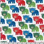 Woodland Pals Bear Primary Fabric