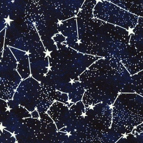 Glow in the Dark Constellations Star Fabric