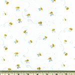 Busy Bee fabric white