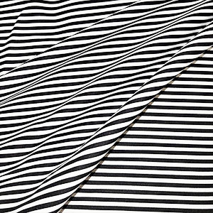 1/8th Stripe in Black and White Fabric