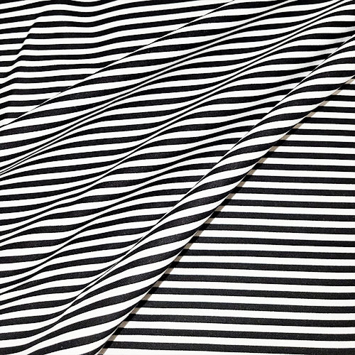 1/8th Stripe in Black and White Fabric