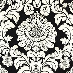 Delovely Damask Black Knit Fabric