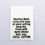 Machine Wash Care Tags