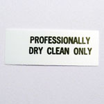 Professionally Dry Clean Only Care Tags