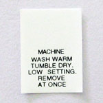 Machine Wash Tumble Dry Clothing Care Tags