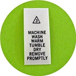 Machine Wash Warm Care Tags