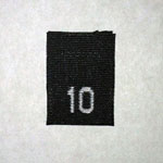 Size 10 Size Tags- Black