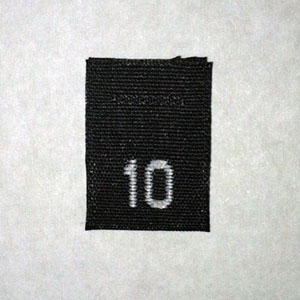 Size 10 Size Tags- Black