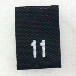 Size 11 Size Tags- Black