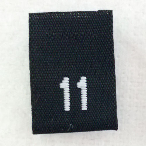 Size 11 Size Tags- Black