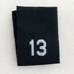 Size 13 Size Tags- Black