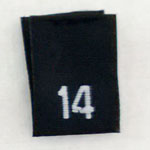 Size 14 Size Tags- Black