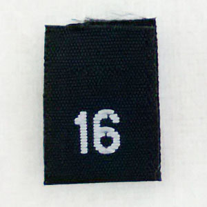 Size 16 Size Tags- Black