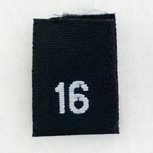 Size 16 Size Tags- Black